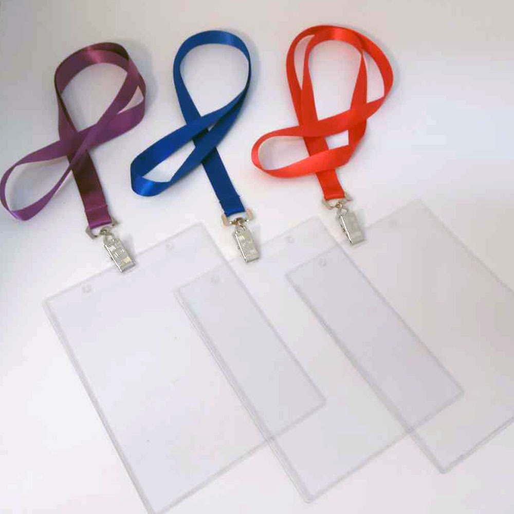 שרוך לצוואר + תג כיס שקוף 14.5X10 ס"מ