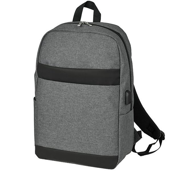 תיק גב ממותג למחשב נייד עד 15.6 אינץ' עם יציאת USB – תמונה 3