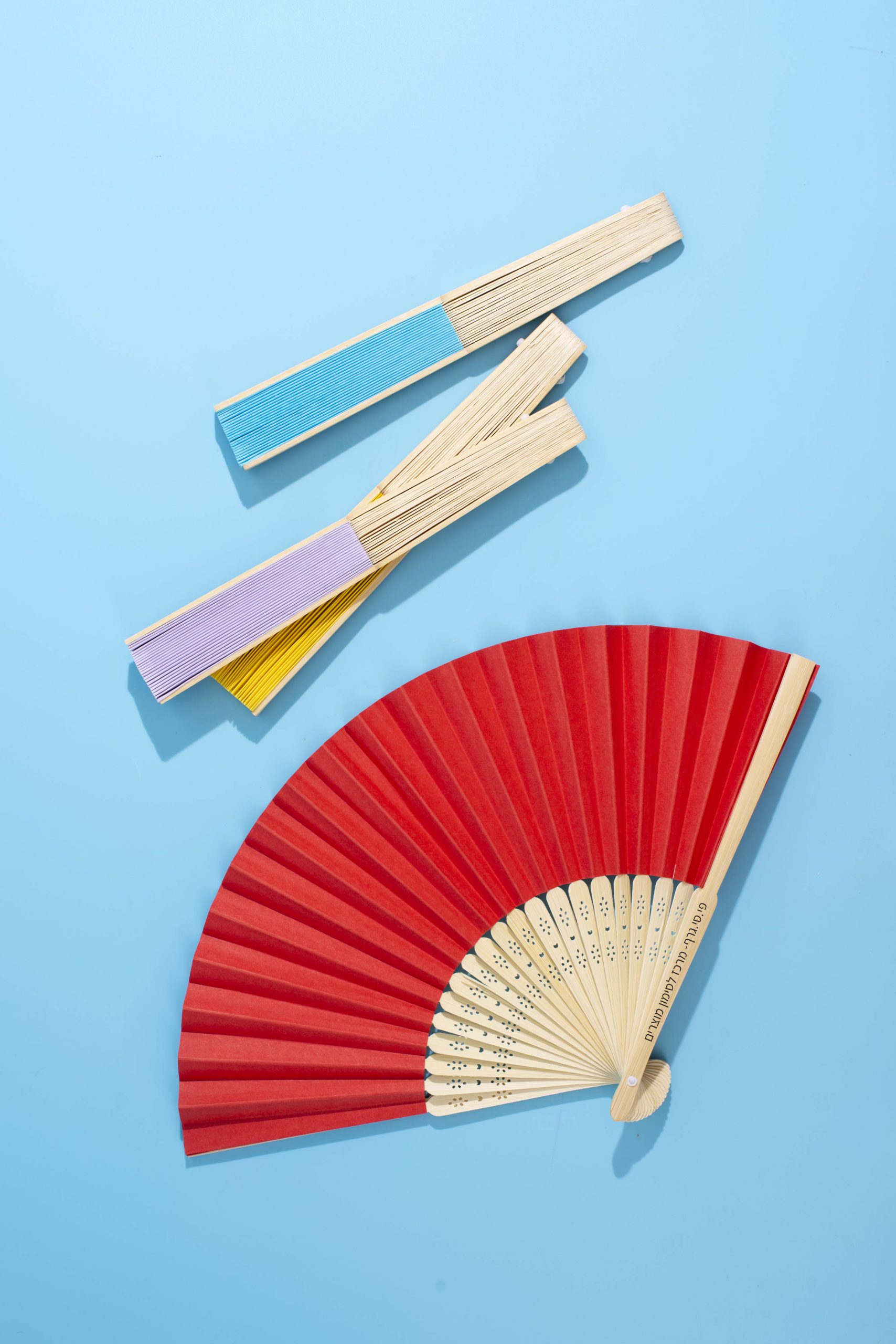 מניפה ממותגת - מניפת-יד במבו בשילוב נייר – תמונה 2